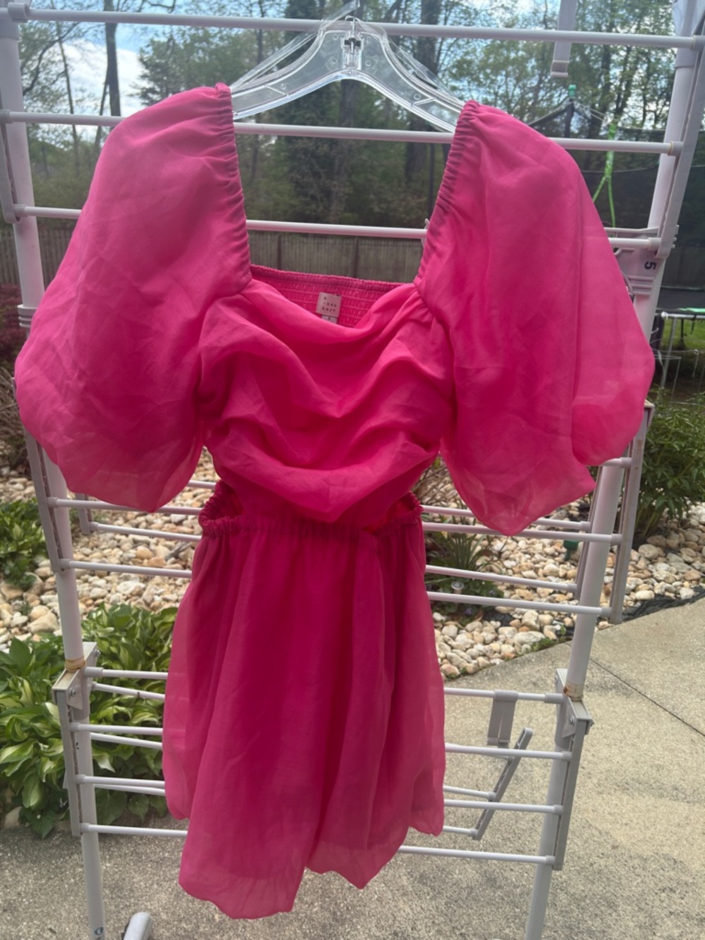 Target, a new day Bright Pink Puff-Sleeve Party Dress